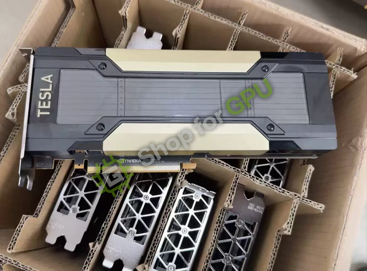 NVIDIA Tesla V100 32GB PCIe — การ์ดในกล่องบรรจุ ด้านหน้า
