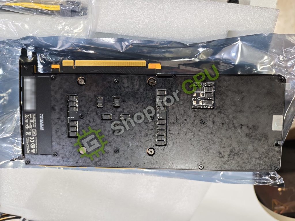 รูปสินค้าจริงจากร้าน Shop for GPU — แผ่นหลัง (backplate) ของการ์ด V100